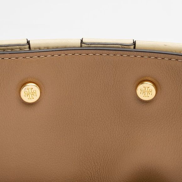 Tory Burch Leather Lee Radziwill Woven Double Satchel - Picture 10 of 15